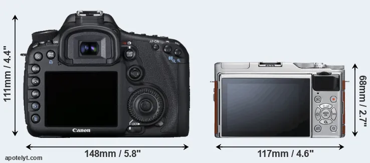 Comparison 7D or X-A5 rear