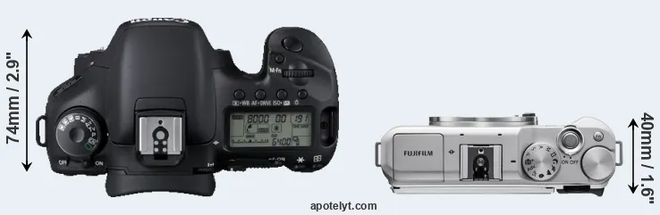 Compare 7D versus X-A5 top