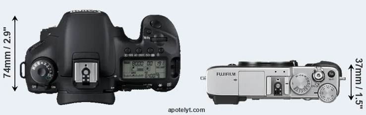 Compare 7D versus X-E2S top