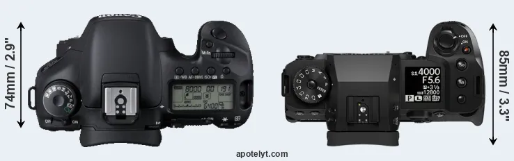 Compare 7D versus X-H2 top