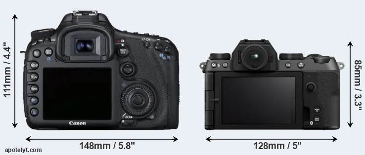 Comparison 7D or X-S20 rear