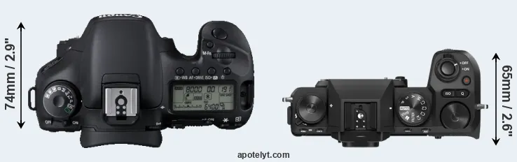 Compare 7D versus X-S20 top