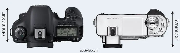 Compare 7D versus Digilux 3 top
