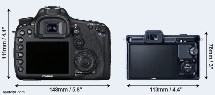 Comparison 7D or V1 rear
