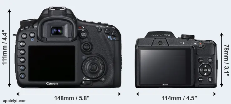 Comparison 7D or B500 rear
