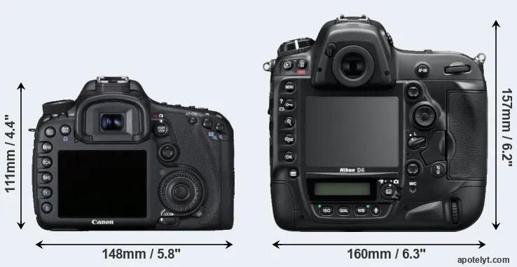 Comparison 7D or D4 rear