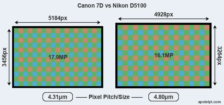 7D versus D5100 MP