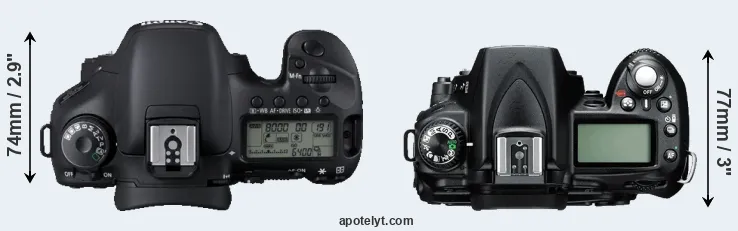 Compare 7D versus D90 top