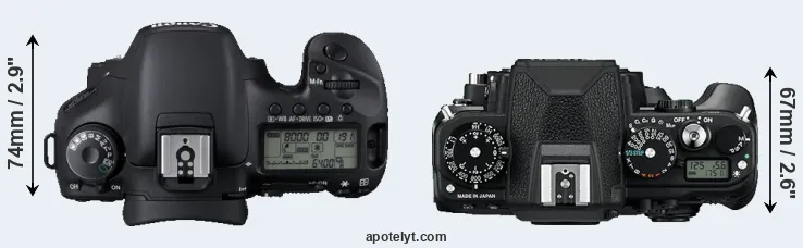 Compare 7D versus Df top