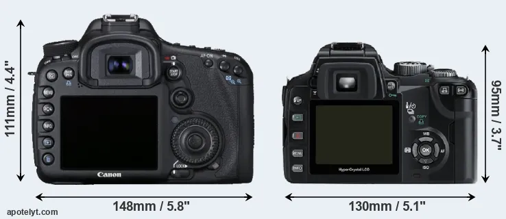 Comparison 7D or E-500 rear
