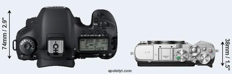 Compare 7D versus E-P7 top