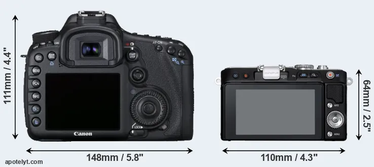 Comparison 7D or E-PL3 rear