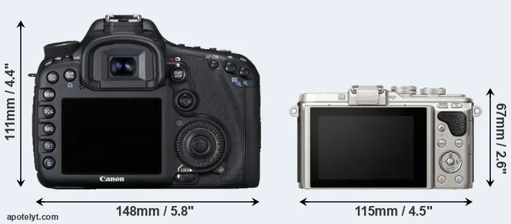 Comparison 7D or E-PL8 rear