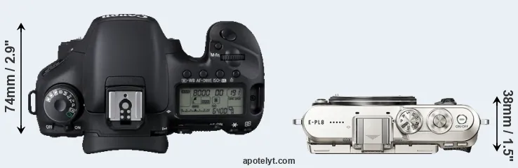 Compare 7D versus E-PL8 top