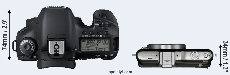 Compare 7D versus E-PM1 top