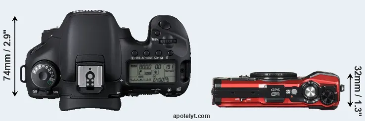 Compare 7D versus TG-5 top