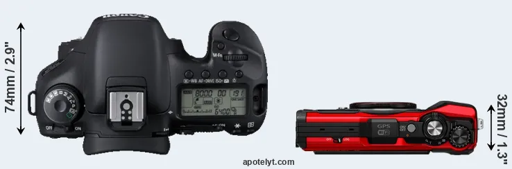 Compare 7D versus TG-6 top