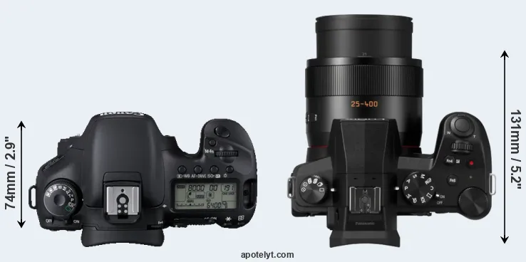 Compare 7D versus FZ1000 II top