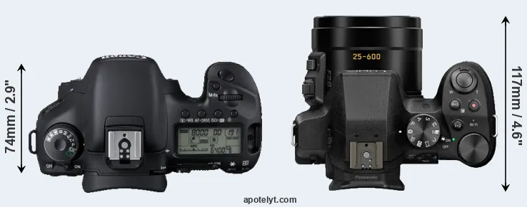 Compare 7D versus FZ300 top