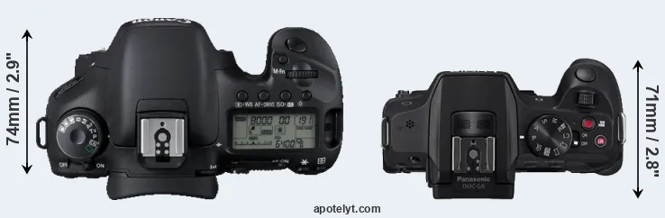 Compare 7D versus G6 top