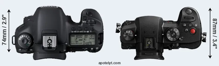 Compare 7D versus GH5 II top