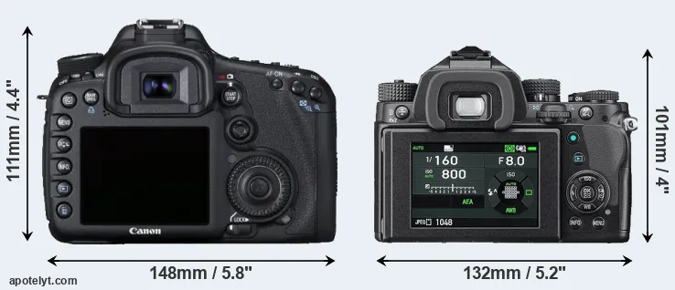 Comparison 7D or KP rear
