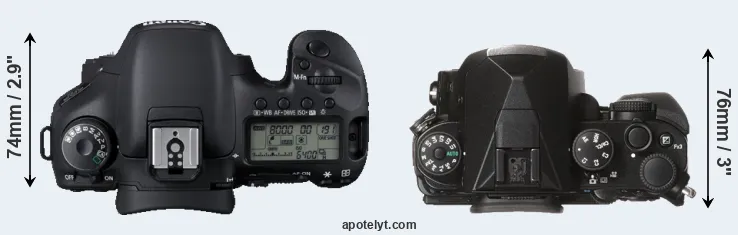 Compare 7D versus KP top