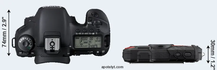Compare 7D versus WG-60 top