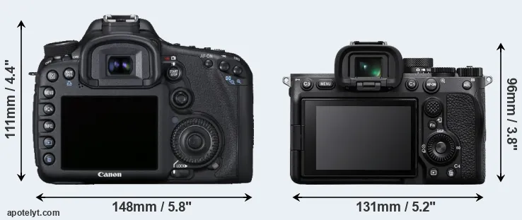 Comparison 7D or A7 IV rear