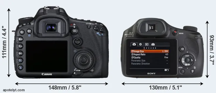 Comparison 7D or HX350 rear