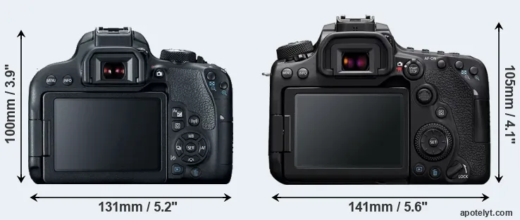 Comparison 800D or 90D rear