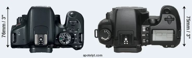 Compare 800D versus D30 top