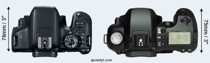 Compare 800D versus D60 top