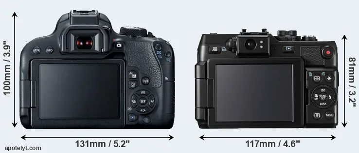 Comparison 800D or G1X rear
