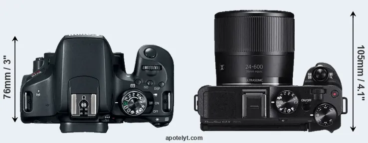 Compare 800D versus G3X top