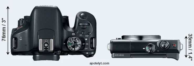 Compare 800D versus M100 top