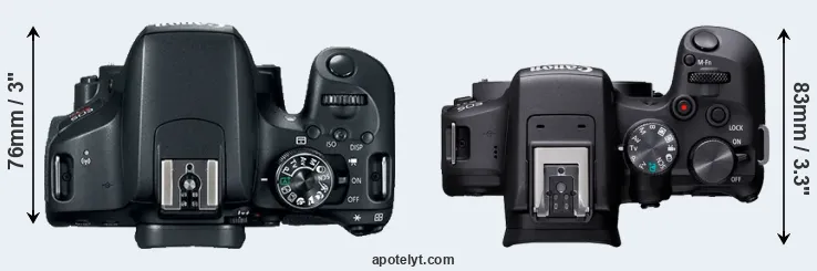 Compare 800D versus R10 top