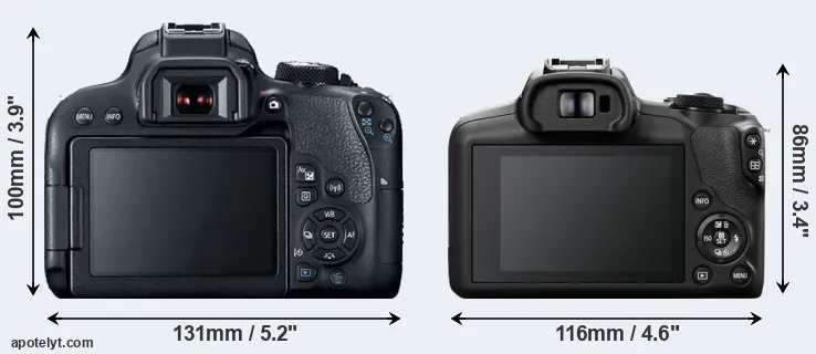 Comparison 800D or R100 rear