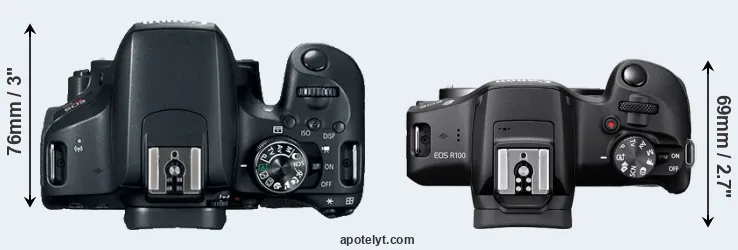 Compare 800D versus R100 top