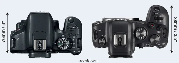 Compare 800D versus R6 top