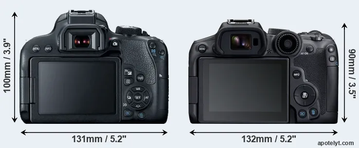 Comparison 800D or R7 rear