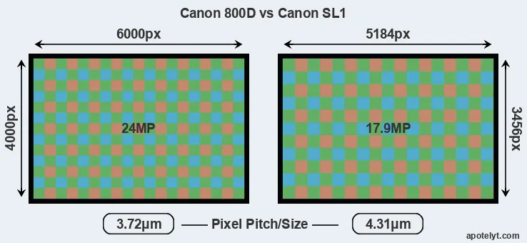 800D versus SL1 MP