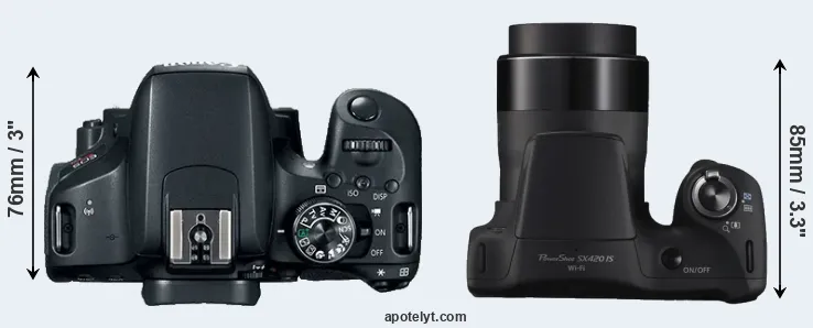 Compare 800D versus SX420 top