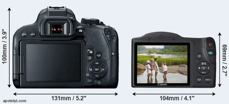 Comparison 800D or SX430 rear