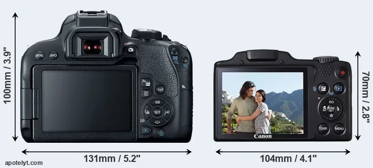 Comparison 800D or SX510 rear