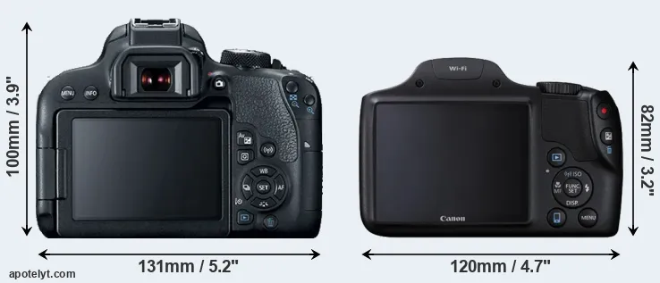 Comparison 800D or SX530 rear
