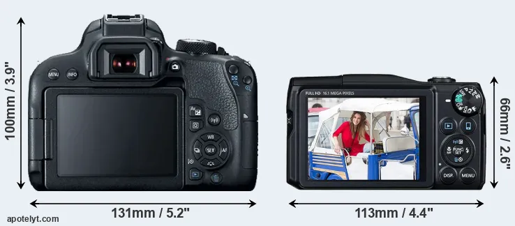 Comparison 800D or SX700 rear