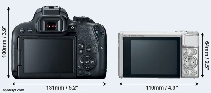 Comparison 800D or SX730 rear