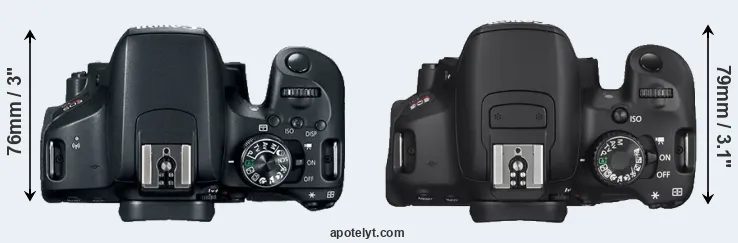 Compare 800D versus T4i top