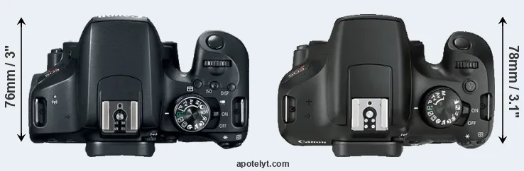 Compare 800D versus T6 top